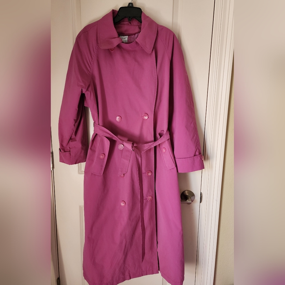 Vintage Terry Lewis Classic Luxuries Pink Trench Coat